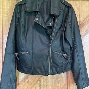 David's Bridal Til Death Black Leather Jacket
